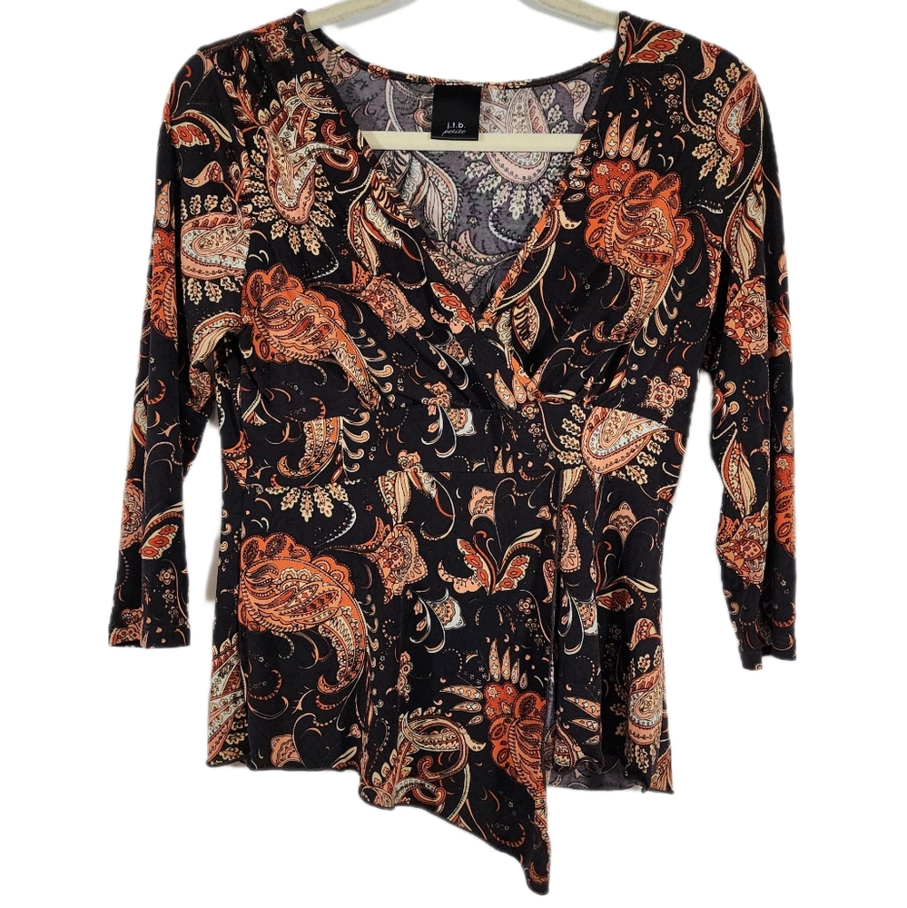 J.t.b petite paisley blouse Size Large Petite